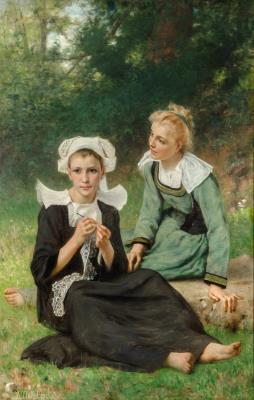 Jeunes Dentellieres de Beuzec-Conq, circa 1905