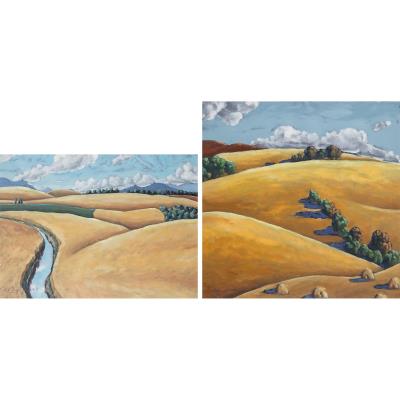 Wheatfields and River Through Wheatfields: Two Works, 1998