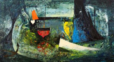 Harbour with Mermaid by Tony Giles - Auction record, sale price, and art valuation. Compare with similar artists and explore comparable artworks.