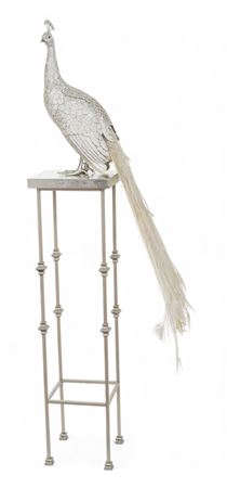 Swarovski Crystals Monumental Peacock Albino Sculpture by Clarita Brinkerhoff - Auction record, sale price, and art valuation. Compare with similar artists and explore comparable artworks.