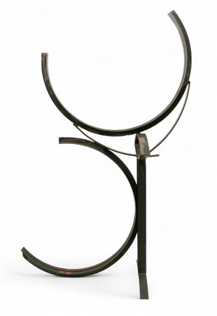 Iron Garden Sculpture in the Form of Two Half Discs
