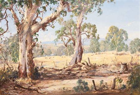 Sample artwork by Les Rees (1914 - 2001), known for landscape painting - View similar artists and auction records