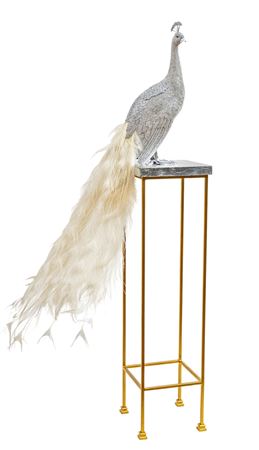 Monumental Peacock Sculpture 'Homage to Hera 'Albino' Lookin