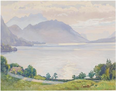 Blick von Steinbach über den Attersee