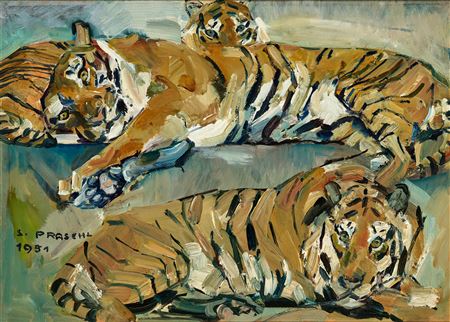 Drei faule Tiger