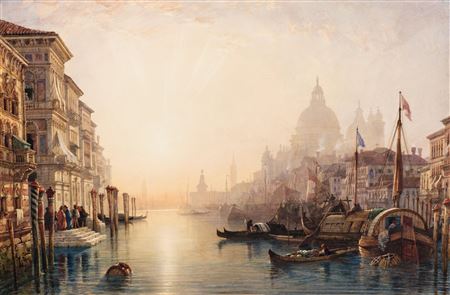 Venice, a View of the Grand Canal with Santa Maria della Salute and Punta della Dogana