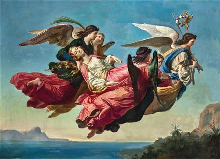 Saint Catherine Carried to Mount Sinai by Angels after Her Martyrdom by Carl Von Blaas - Auction record, sale price, and art valuation. Compare with similar artists and explore comparable artworks.