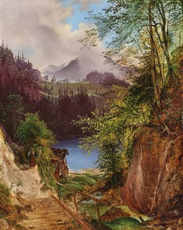 Scene on an Alpine Lake