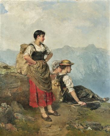 Three Travellers Resting (View of a Valley)