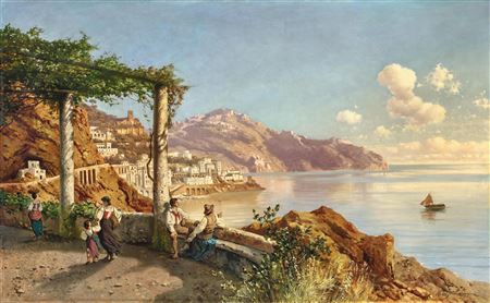 On the Coast of Sorrento by Albert August Zimmermann - Auction record, sale price, and art valuation. Compare with similar artists and explore comparable artworks.
