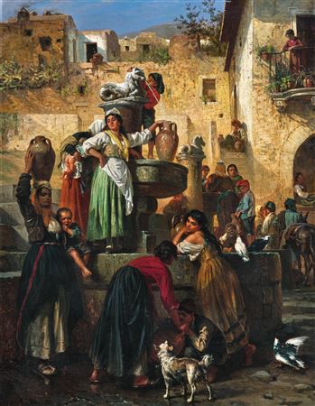 By the Fountain in Taormina