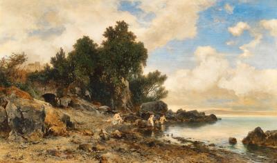 Seashore in front of the Istrian Coast