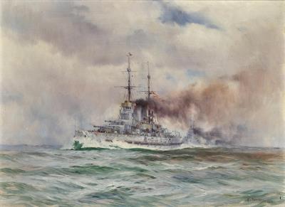 K. u. k. Battleship VIRIBUS UNITIS (TEGETTHOFF-Class) with the Fleet