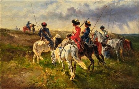 Before the Attack, Circassians on Horseback
