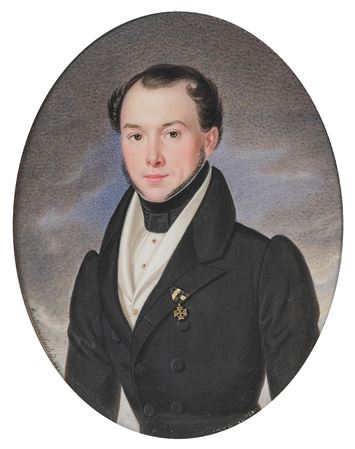 Portrait of a gentleman with army cross by Adalbert Suchy - Auction record, sale price, and art valuation. Compare with similar artists and explore comparable artworks.