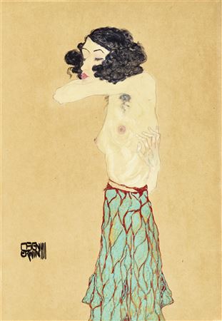 Half-Nude with Skirt. The dancer Moa Mandu