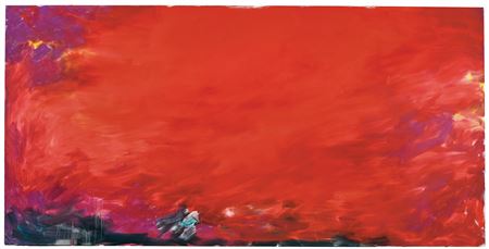 Sample artwork by Herbert Brandl (Born 1959), known for abstract landscape and still-life painting, romantic expressionism - View similar artists and auction records