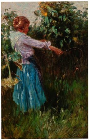 Girls in a sunflower field