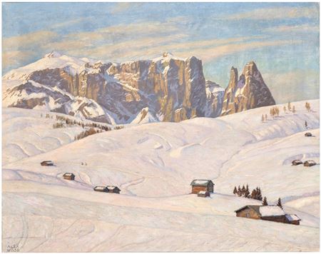 A view of the Seiser Alm in the Dolomites