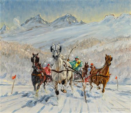 Sled racing in St. Moritz
