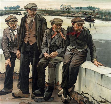 Four men on the quay (1933)