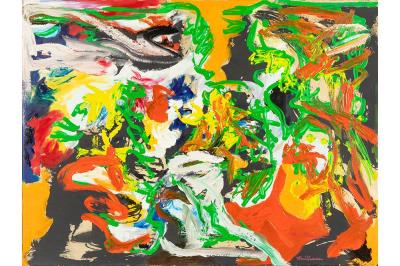 Sample artwork by Finn Pedersen (1944 - 2014), known for abstract expressionist painting - View similar artists and auction records
