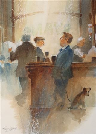 Walking the Dog by Henry Dunne - Auction record, sale price, and art valuation. Compare with similar artists and explore comparable artworks.