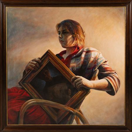 GIRL WITH PAINTING