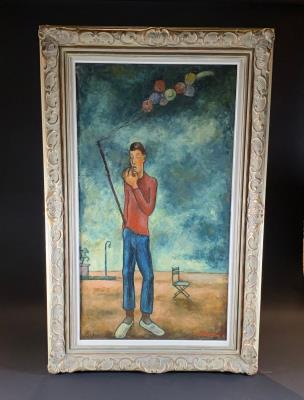 Man with balloons, 1937 by Jean Martin - Auction record, sale price, and art valuation. Compare with similar artists and explore comparable artworks.