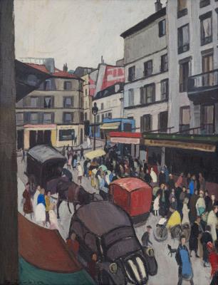 Paris, the market, rue Lepic by Georges Joubin - Auction record, sale price, and art valuation. Compare with similar artists and explore comparable artworks.