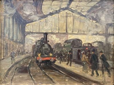 Paris - The trains from Auteuil to the Gare Saint Lazare by Gabriel Rousseau - Auction record, sale price, and art valuation. Compare with similar artists and explore comparable artworks.