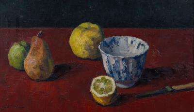 Pear, apples and lemon
