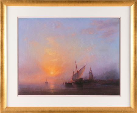 Sunset coastal scene.