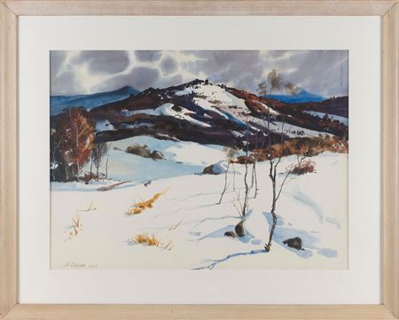 Sample artwork by Joseph L C Santoro (1908 - 1998), known for genre, landscape and marine painting - View similar artists and auction records