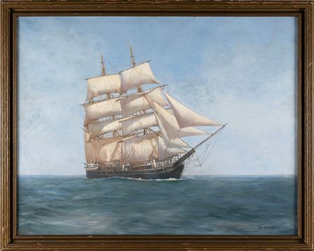 Portrait of a whaleship, possibly the Wanderer