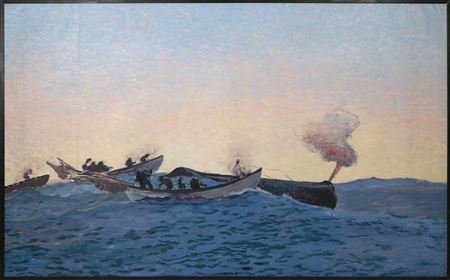 Whaling scene