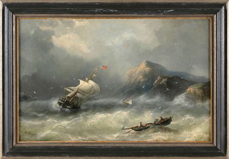 Vessels in stormy seas