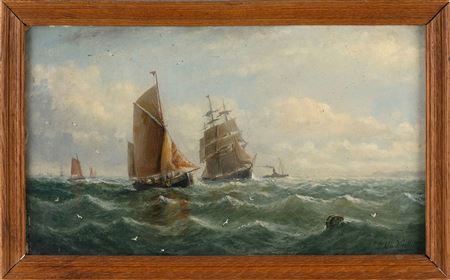 A busy shipping channel