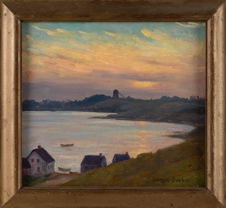 Old windmill and Mill Pond near Eliphamets Lane, Chatham, Massachusetts.