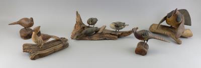 Seven Game Bird Carvings
