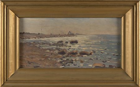 Coastal scene with saltworks.