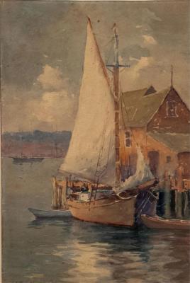 Sailboat at a pier