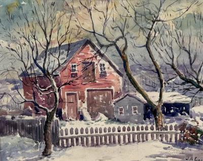 Barn in winter