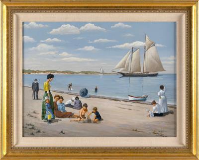 Schooner Coasting In Circa 1910 - Schooner Alice Wentworth Built 1863 by Ben Neill - Auction record, sale price, and art valuation. Compare with similar artists and explore comparable artworks.