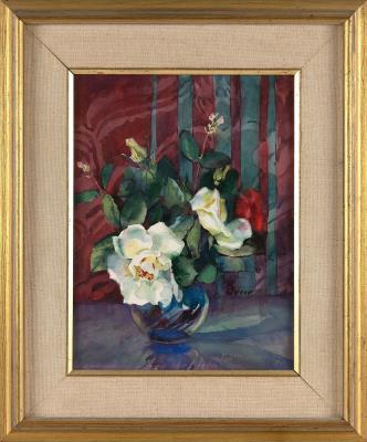 Still life of white flowers