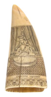 Polychrome Scrimshaw Whale's Tooth