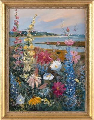 Flowers by the sea