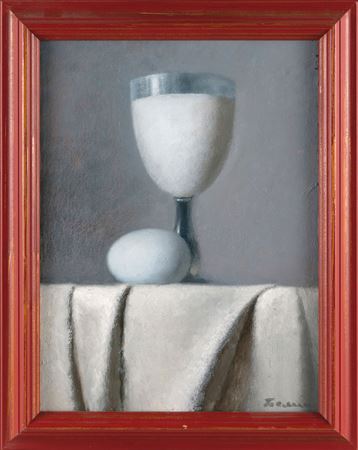 "Still Life with Egg and Glass”.
