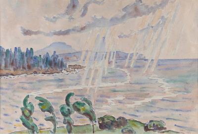 Rain over cove
