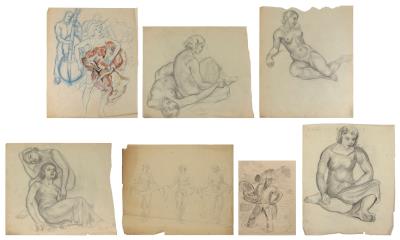 Collection of more than 100 sketchbook drawings